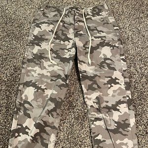 Grey Camouflage Cargo Joggers